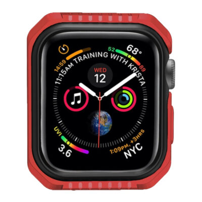 For Apple Watch Series Series 3 & 2 & 1 42mm Shockproof Two Color Protective Case(Red Black)